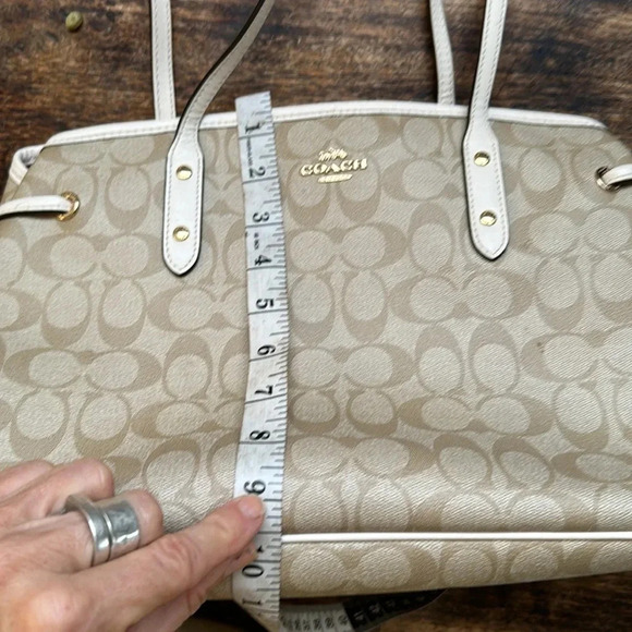 Coach Signature Drawstring Carryall Shoulder Bag F57842 TOTE BAG AUTHENTIC 100% - Picture 12 of 15